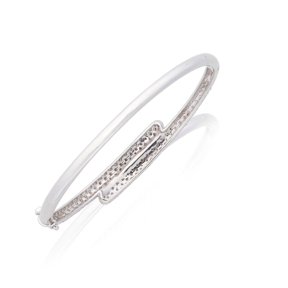 DIAMOND AND COLOURED DIAMOND-SET BANGLE - 2