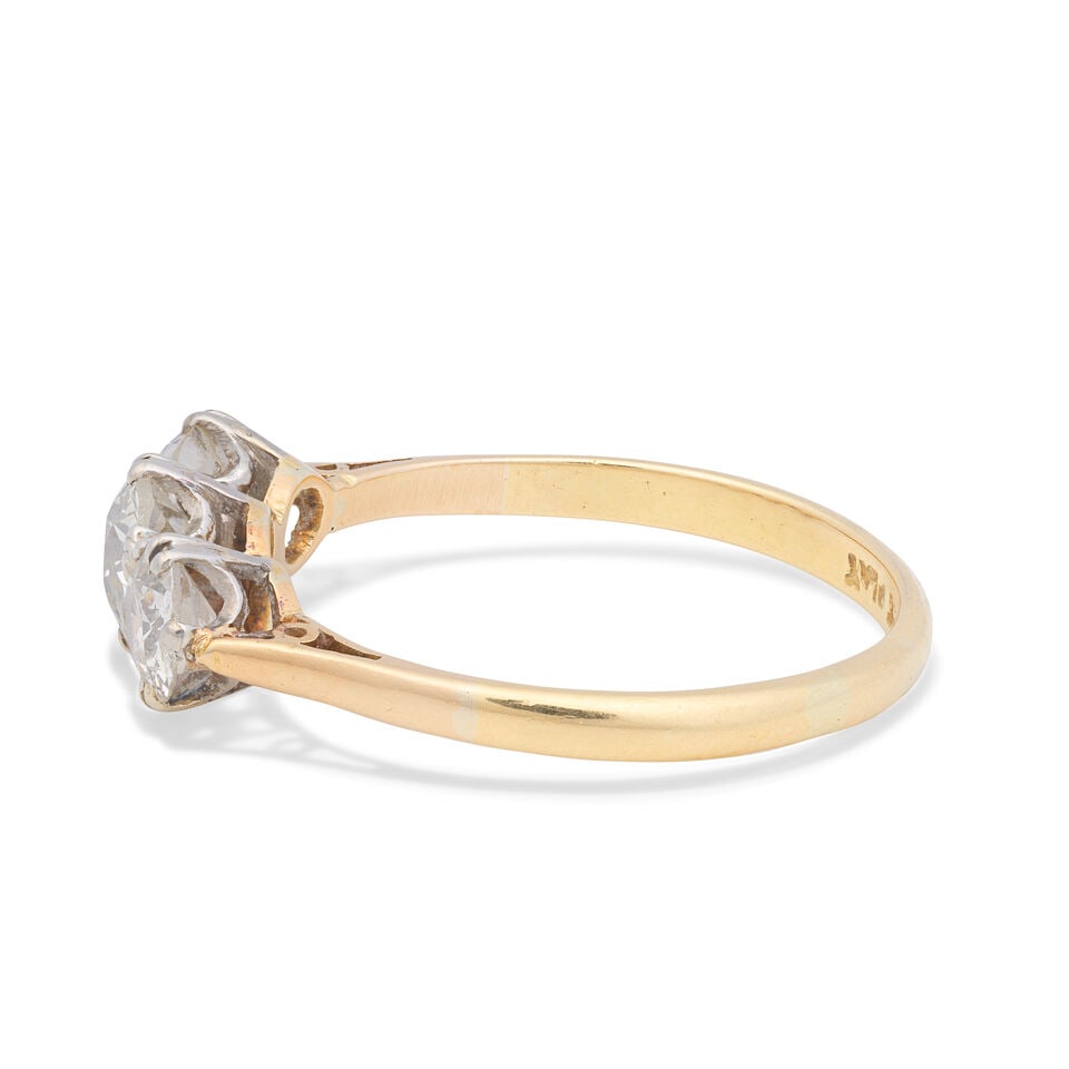 THREE STONE DIAMOND RING - 3