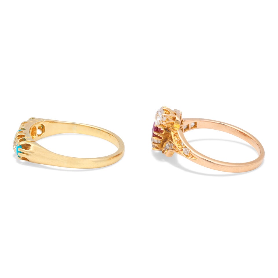 TWO GEM-SET RINGS (2) - 3