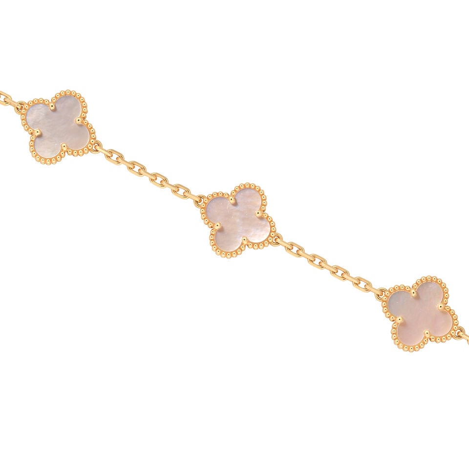 VAN CLEEF & ARPELS: 'ALHAMBRA' MOTHER-OF-PEARL BRACELET - 2