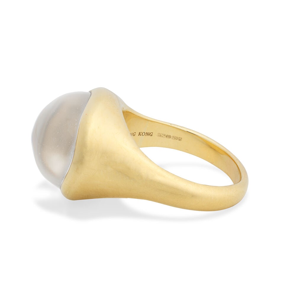 ELSA PERETTI FOR TIFFANY: ROCK CRYSTAL 'MINI CABOCHON' RING - 3