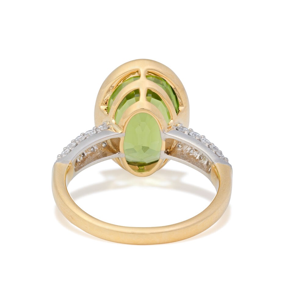 PERIDOT AND DIAMOND RING - 2