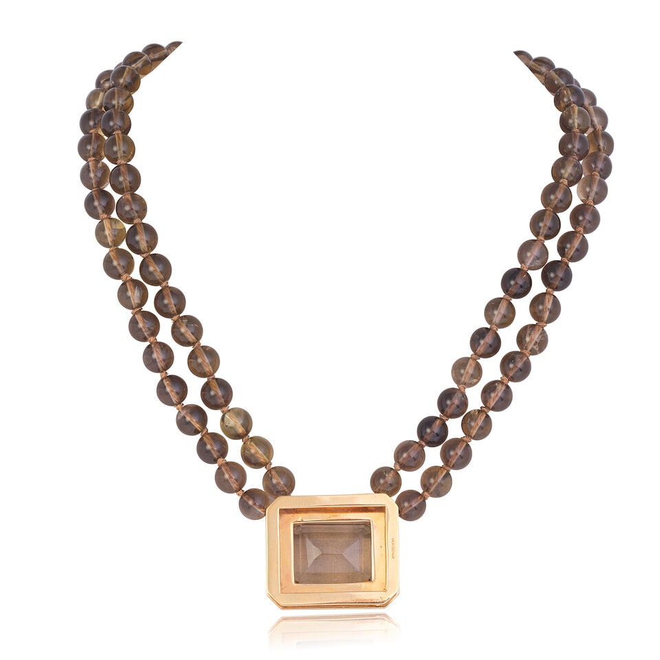 NICHOLAS WYLDE: SMOKY QUARTZ NECKLACE - 2