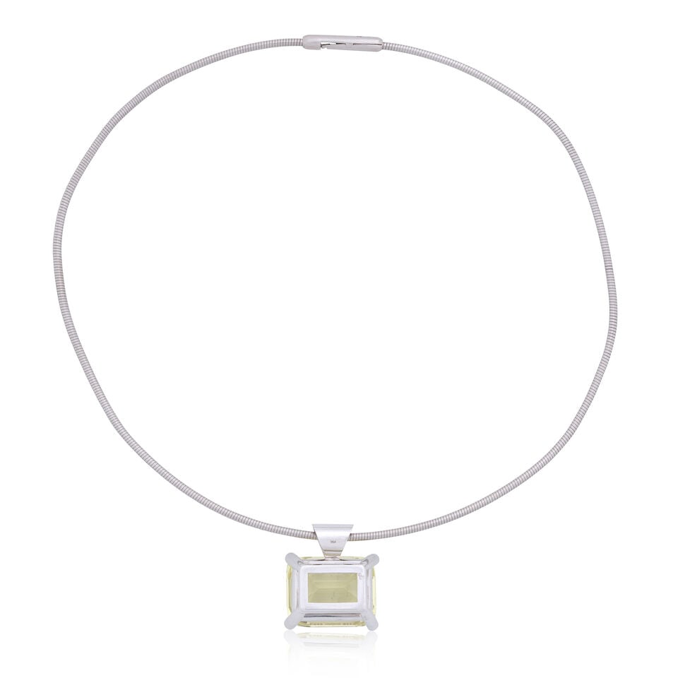 QUARTZ AND DIAMOND PENDANT/NECKLACE - 2