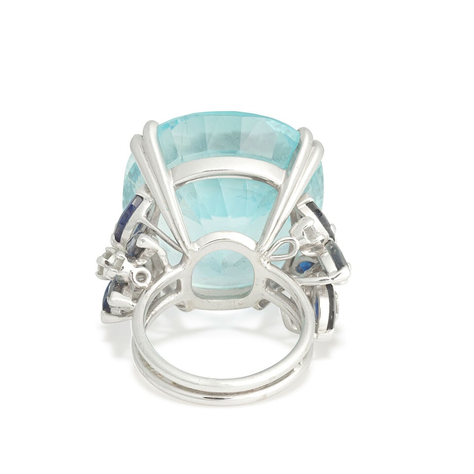 TOPAZ, SAPPHIRE AND DIAMOND RING - 2