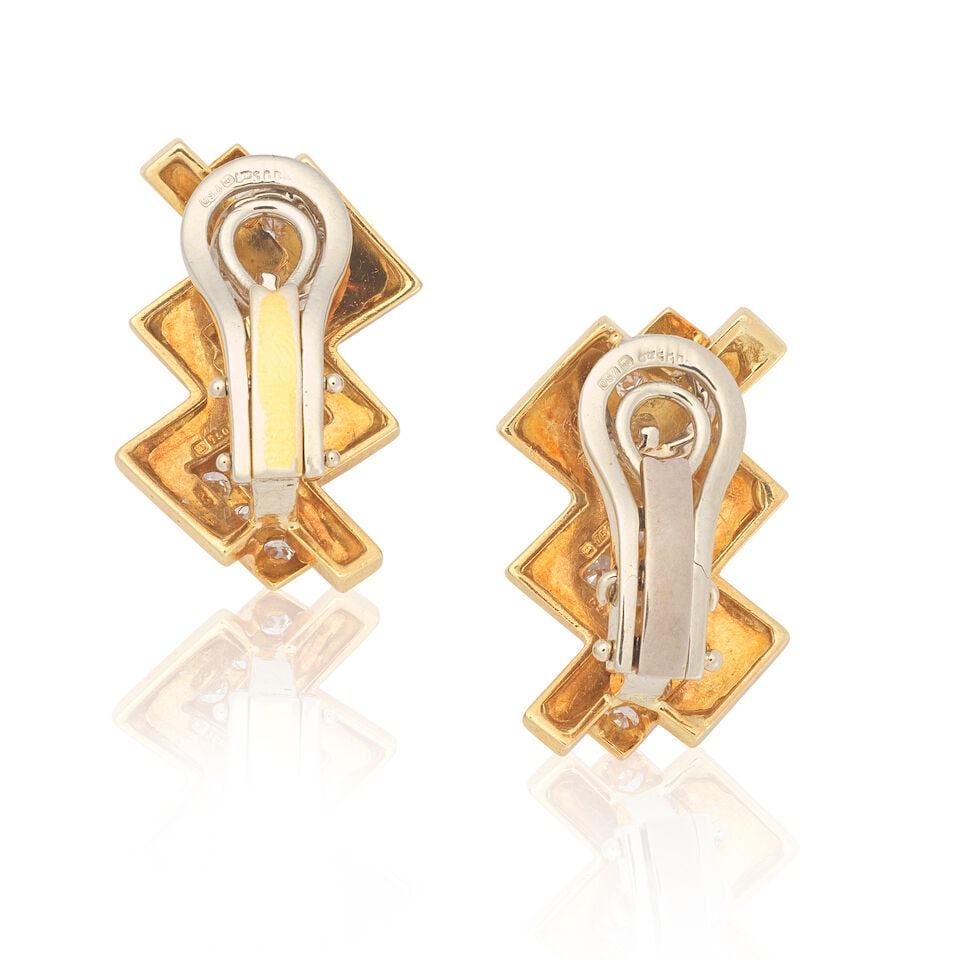 DIAMOND-SET EARCLIPS - 2