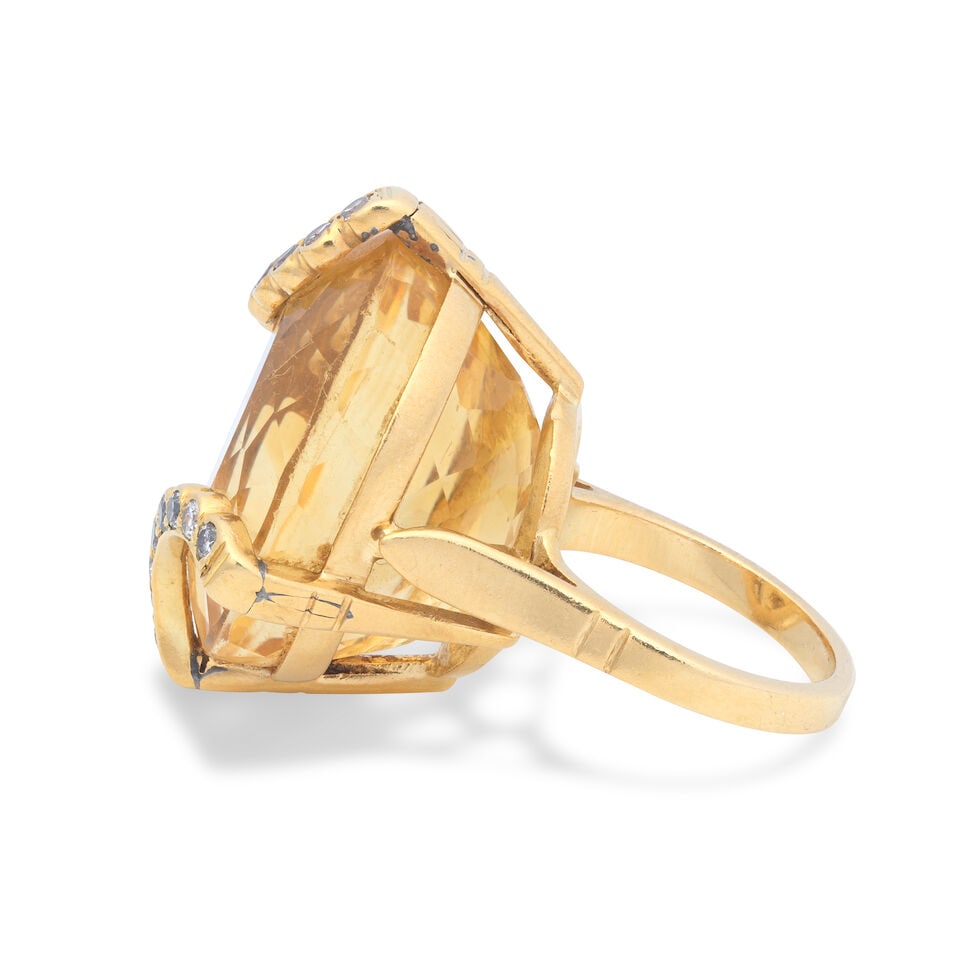 CITRINE AND DIAMOND RING, 1979 - 3