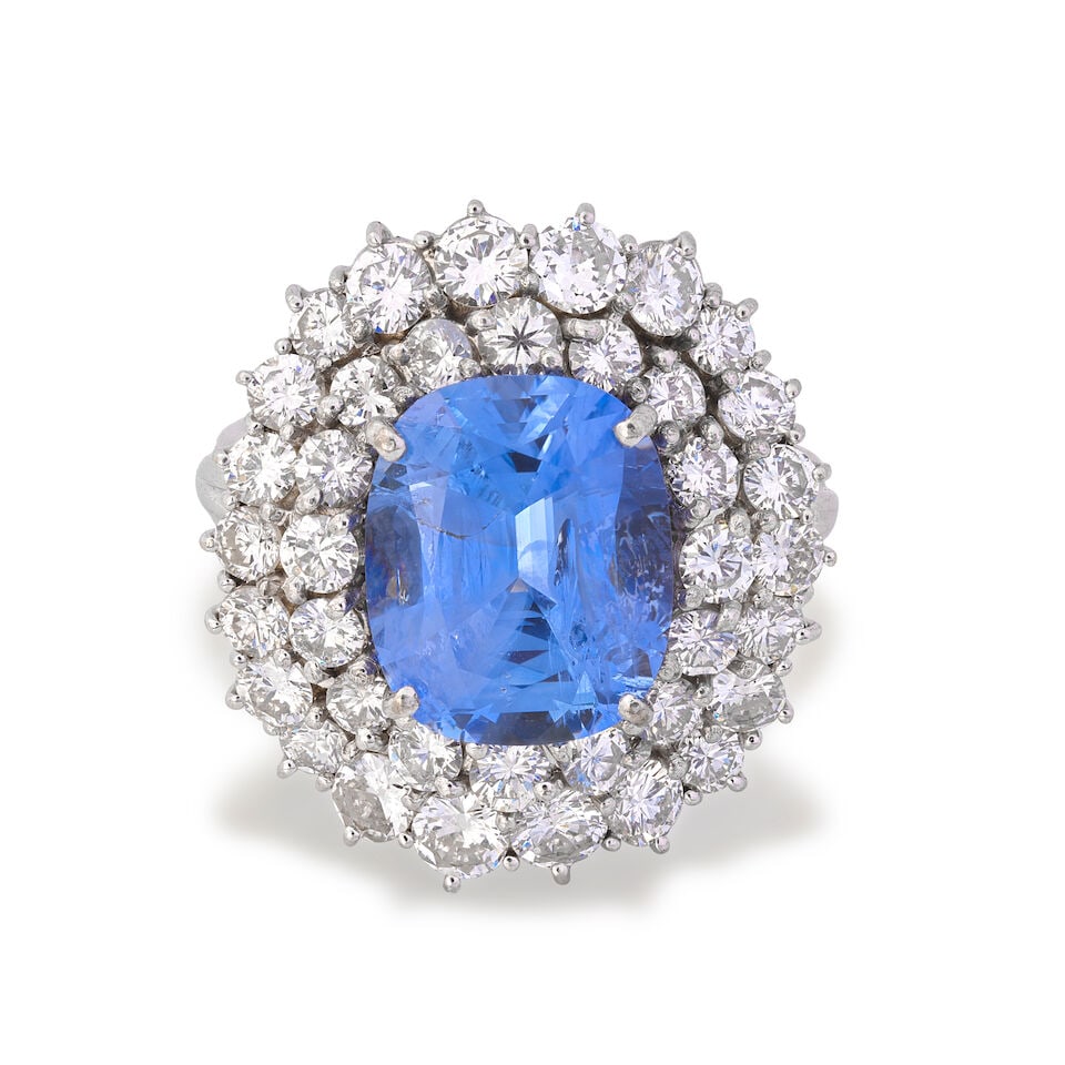 SAPPHIRE CLUSTER RING - 4