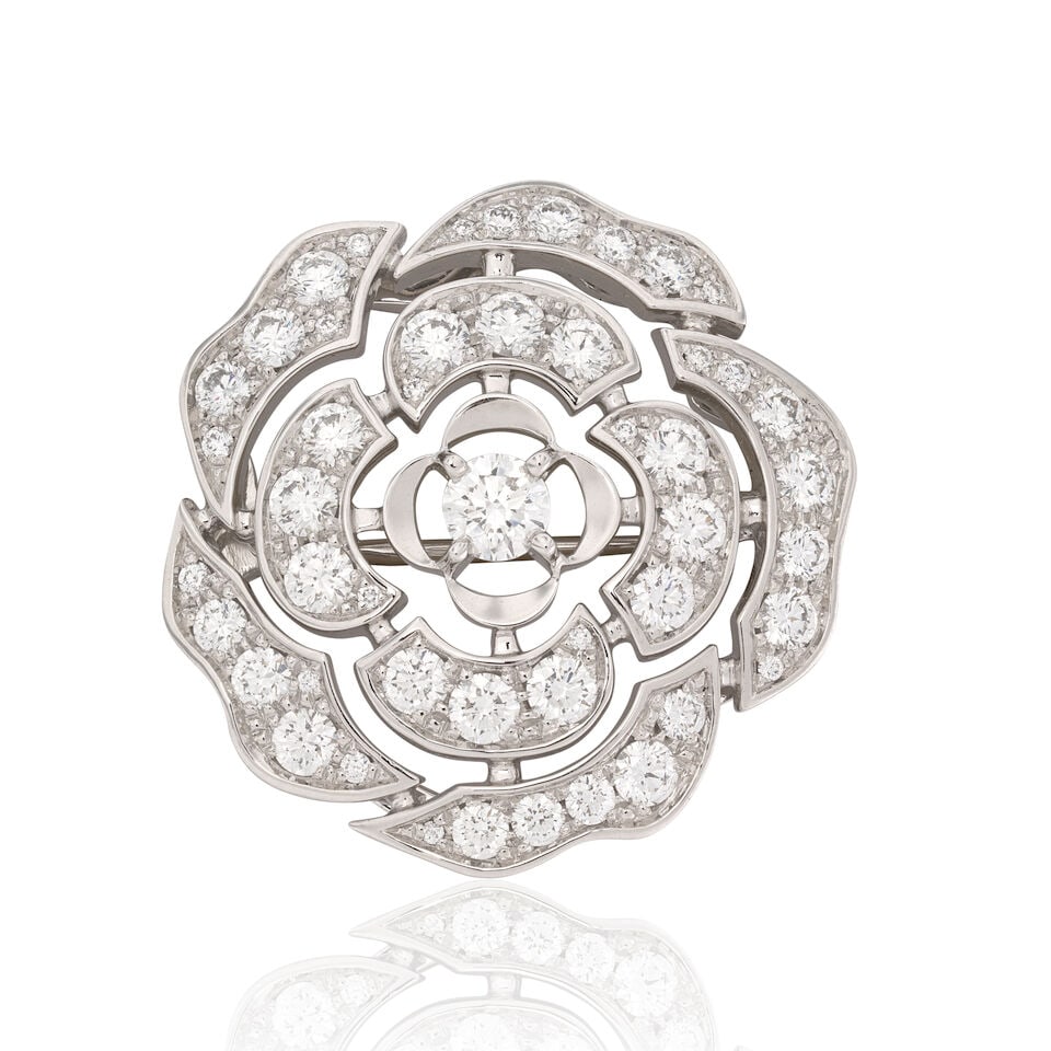 CHANEL: DIAMOND 'FILS DE CAMELIA' BROOCH (1 of 2)
