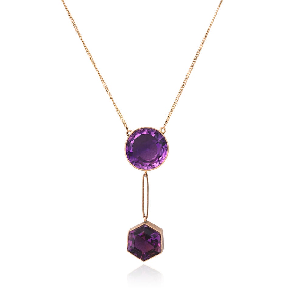 AMETHYST PENDANT NECKLACE (1 of 2)