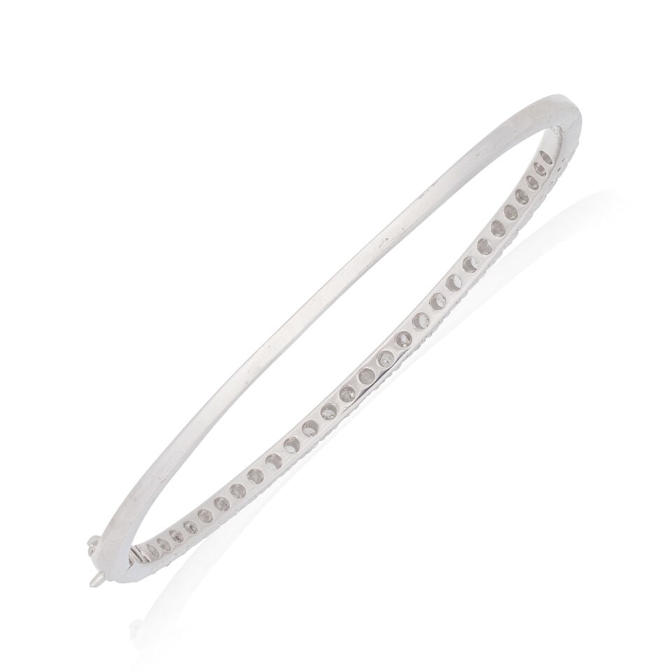 DIAMOND-SET BANGLE, - 2