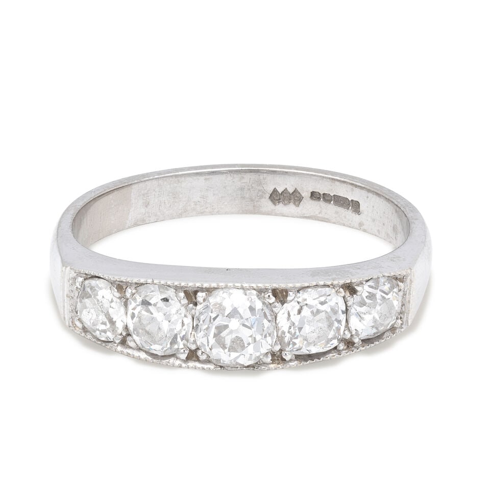 DIAMOND FIVE-STONE RING, 1990 (1 of 1)