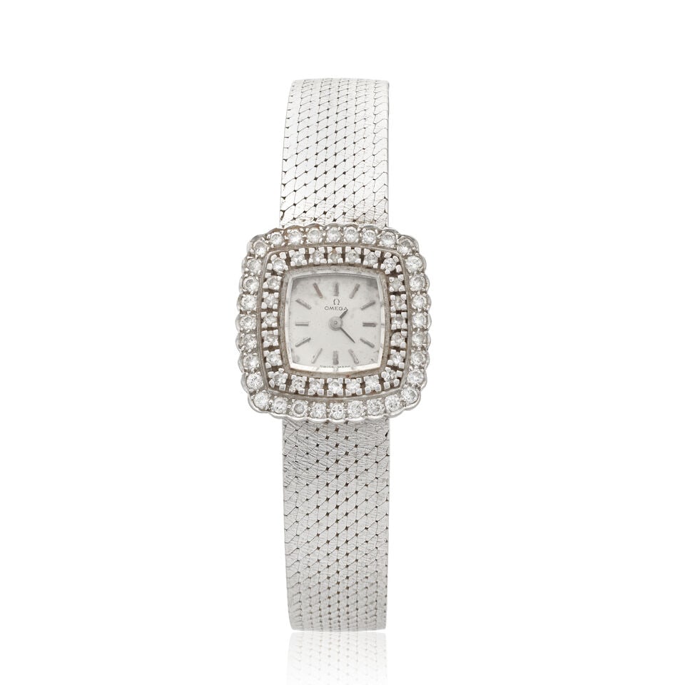 OMEGA: DIAMOND-SET WRISTWATCH (1 of 3)
