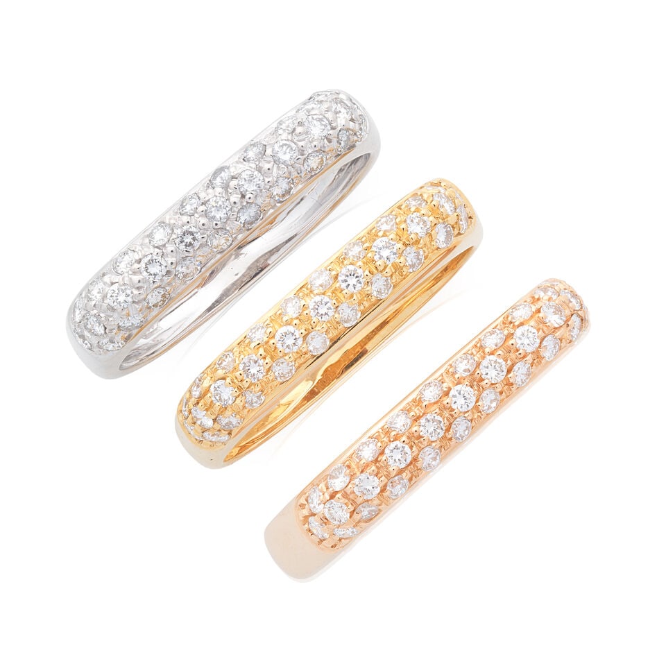 THREE DIAMOND-SET RINGS (1 of 4)