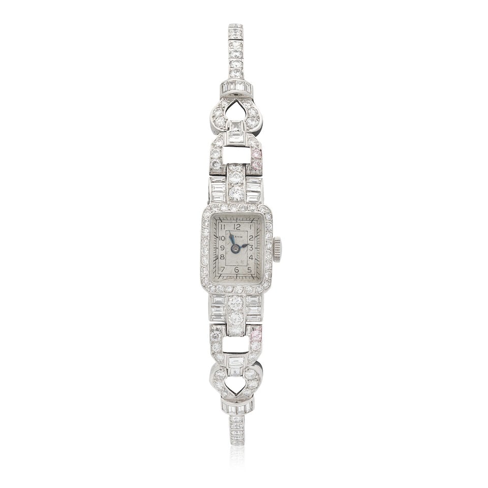 CERVIN: DIAMOND COCKTAIL WATCH: CERVIN: DIAMOND COCKTAIL WATCH Brilliant, step and single-cut diamonds approx. 3.65cts total Dial signed Cervin Length 17.5cm Weight approx. 32.5g Footnotes: OVERALL CONDITION Light surface wear to