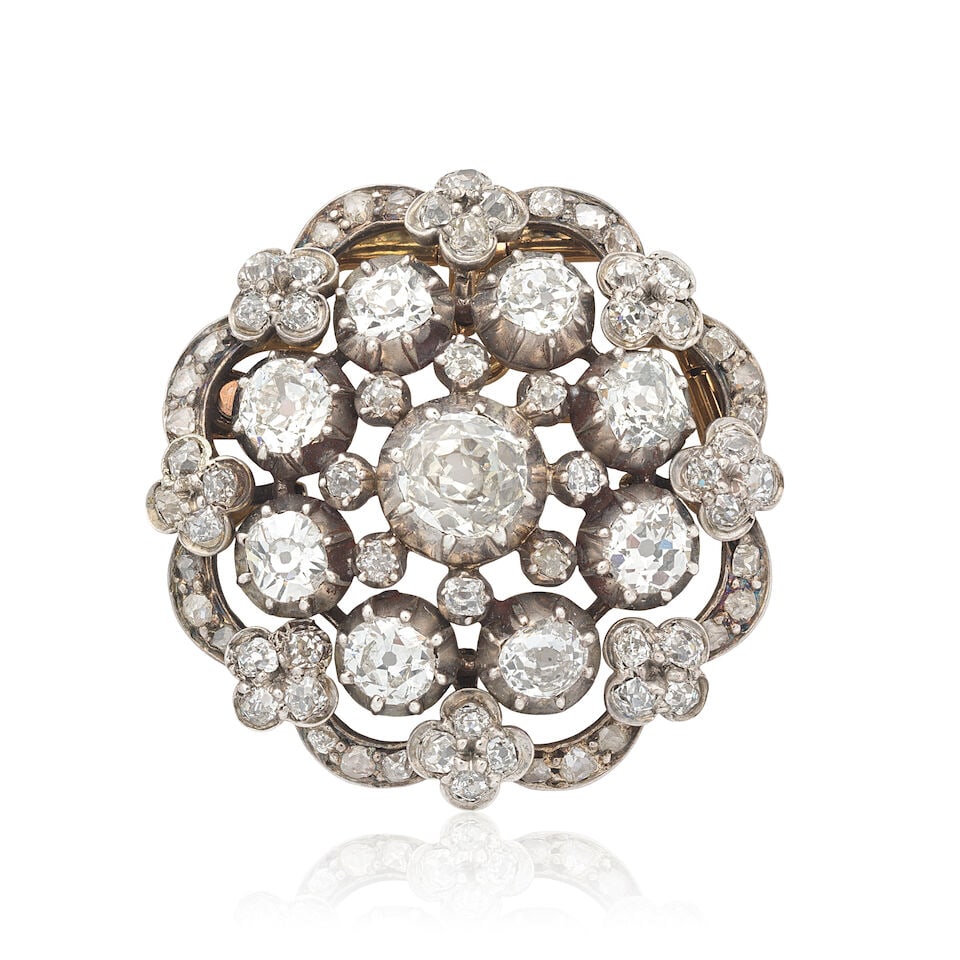 DIAMOND PENDANT/BROOCH, CIRCA 1880 (1 of 2)