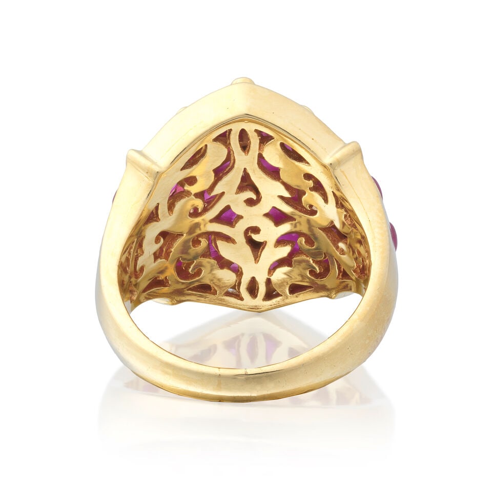RUBY AND DIAMOND DRESS RING - 2