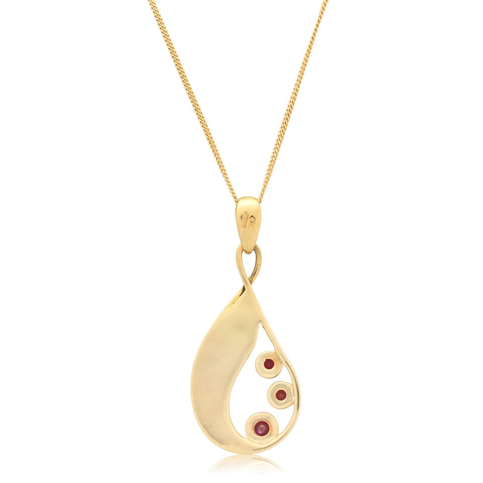 DIAMOND AND RUBY PENDANT/NECKLACE - 2