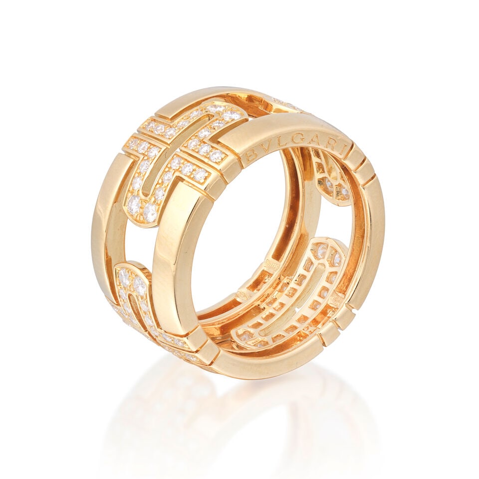 BULGARI: DIAMOND-SET 'PARENTESI' RING (1 of 2)