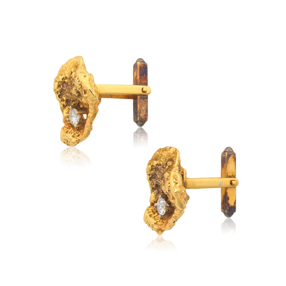 DIAMOND-SET CUFFLINKS - 2