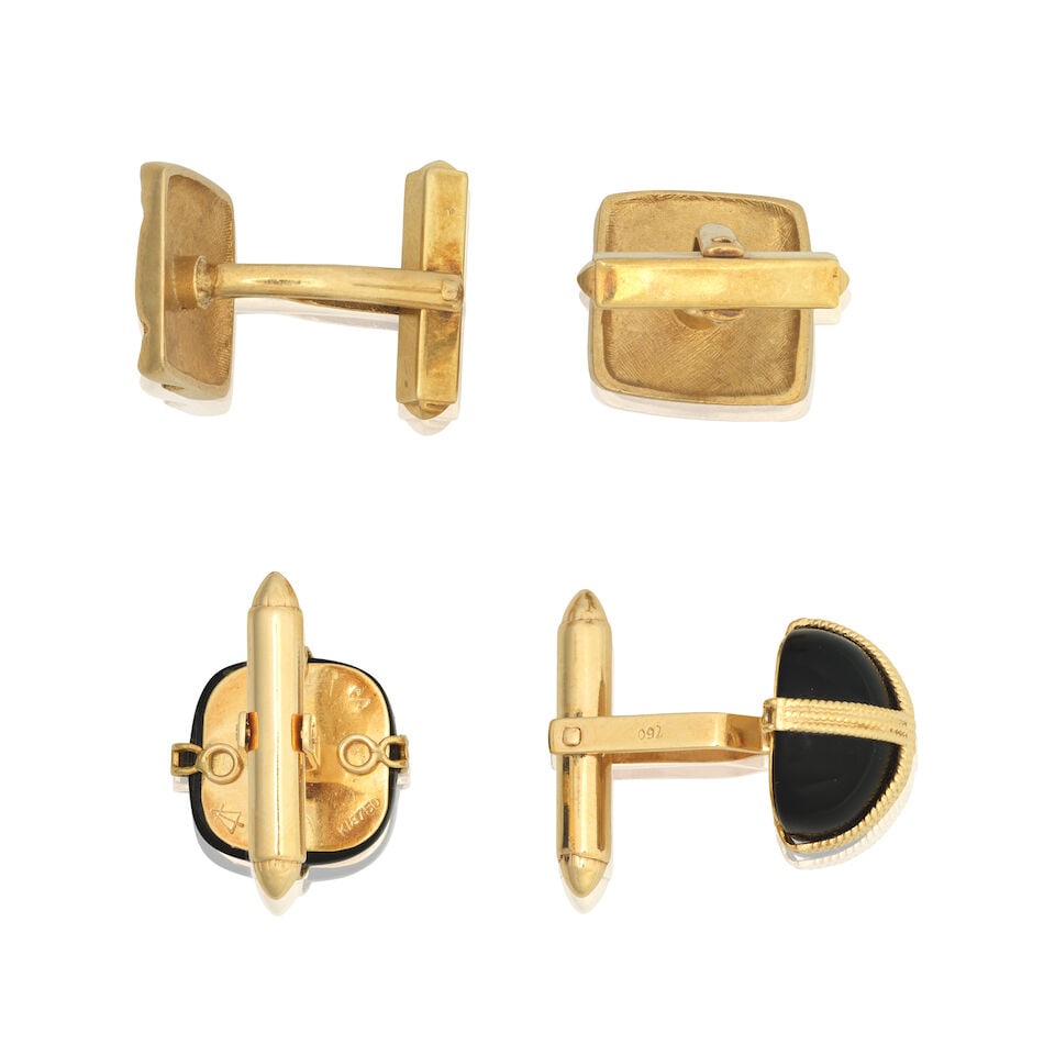 TWO PAIRS OF CUFFLINKS - 2