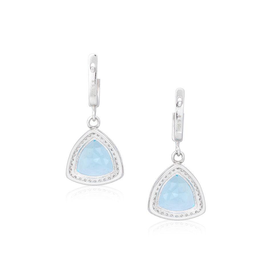 TOPAZ AND DIAMOND-SET EARRINGS - 2