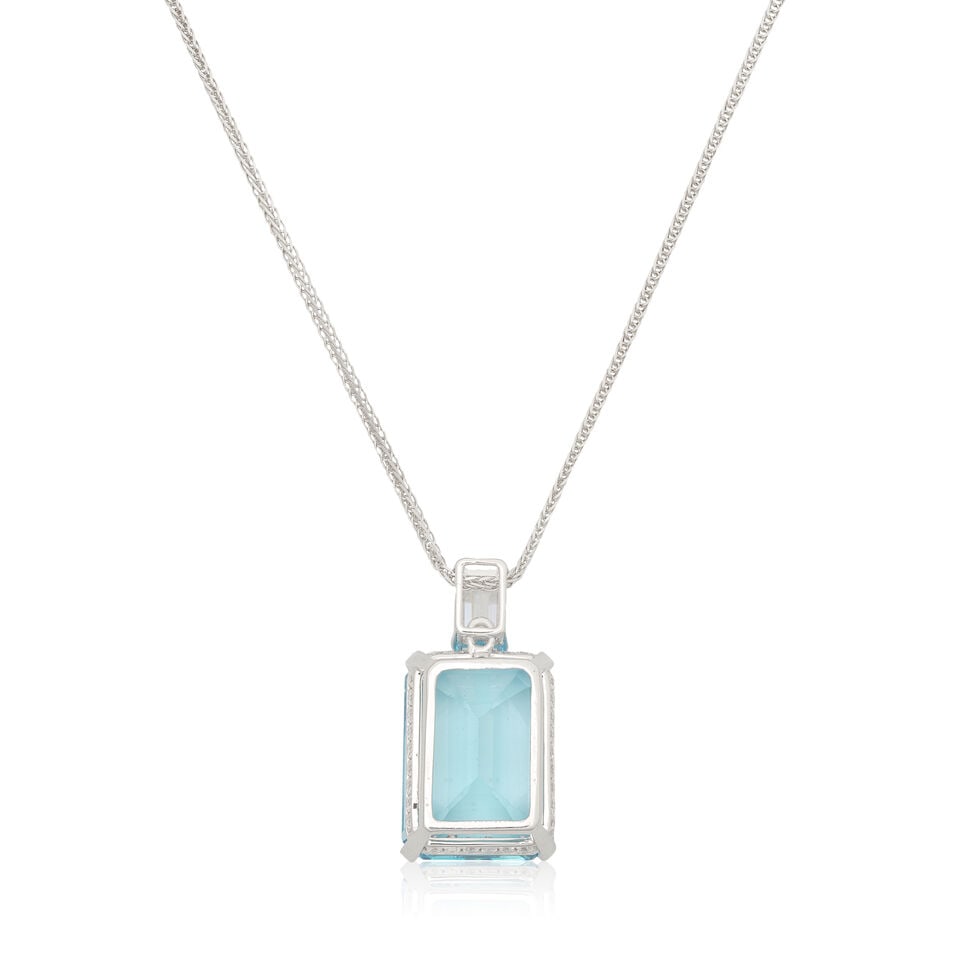 TOPAZ AND DIAMOND-SET PENDANT/NECKLACE - 2