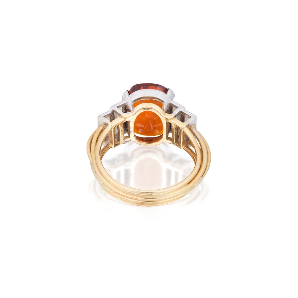 CITRINE AND DIAMOND RING - 2