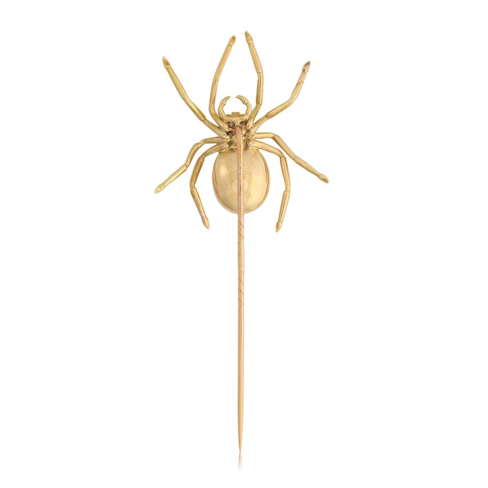 STAR RUBY-SET SPIDER PIN - 2