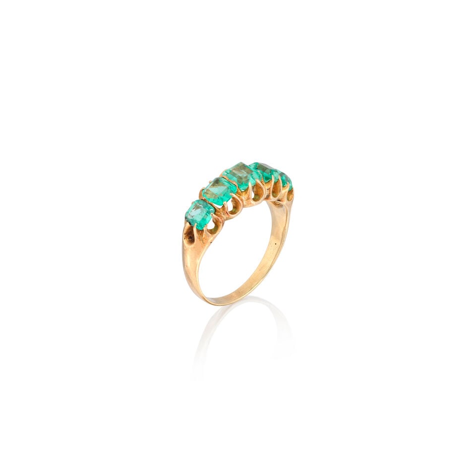 EMERALD FIVE-STONE RING - 2