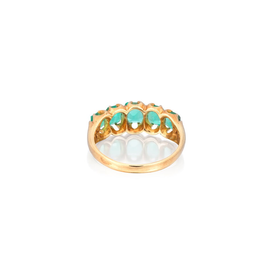 EMERALD FIVE-STONE RING - 3
