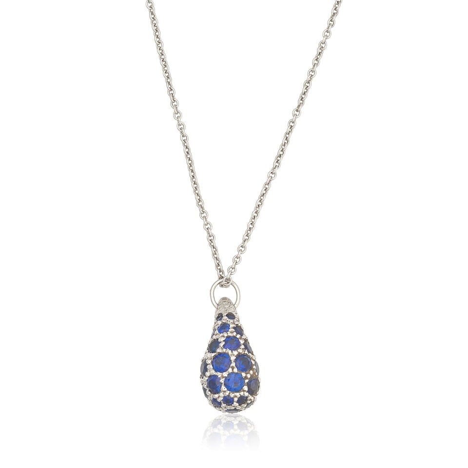 ELSA PERETTI FOR TIFFANY: SAPPHIRE-SET 'TEARDROP' PENDANT/NECKLACE - 2