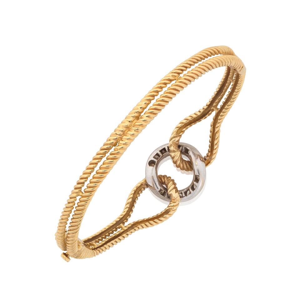 DIAMOND-SET ROPE BANGLE - 2