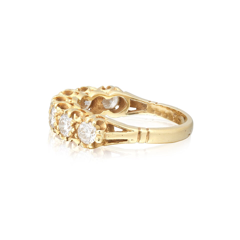 DIAMOND SEVEN STONE RING, 1975 - 3