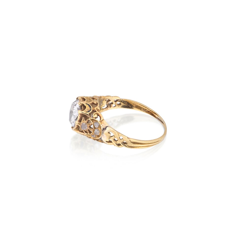 DIAMOND RING, LATE 19TH CENTURY - 2