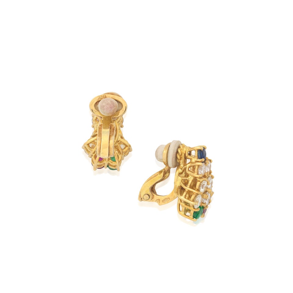 GEM-SET EARCLIPS - 2