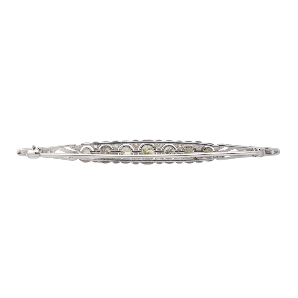 DIAMOND BAR BROOCH - 2