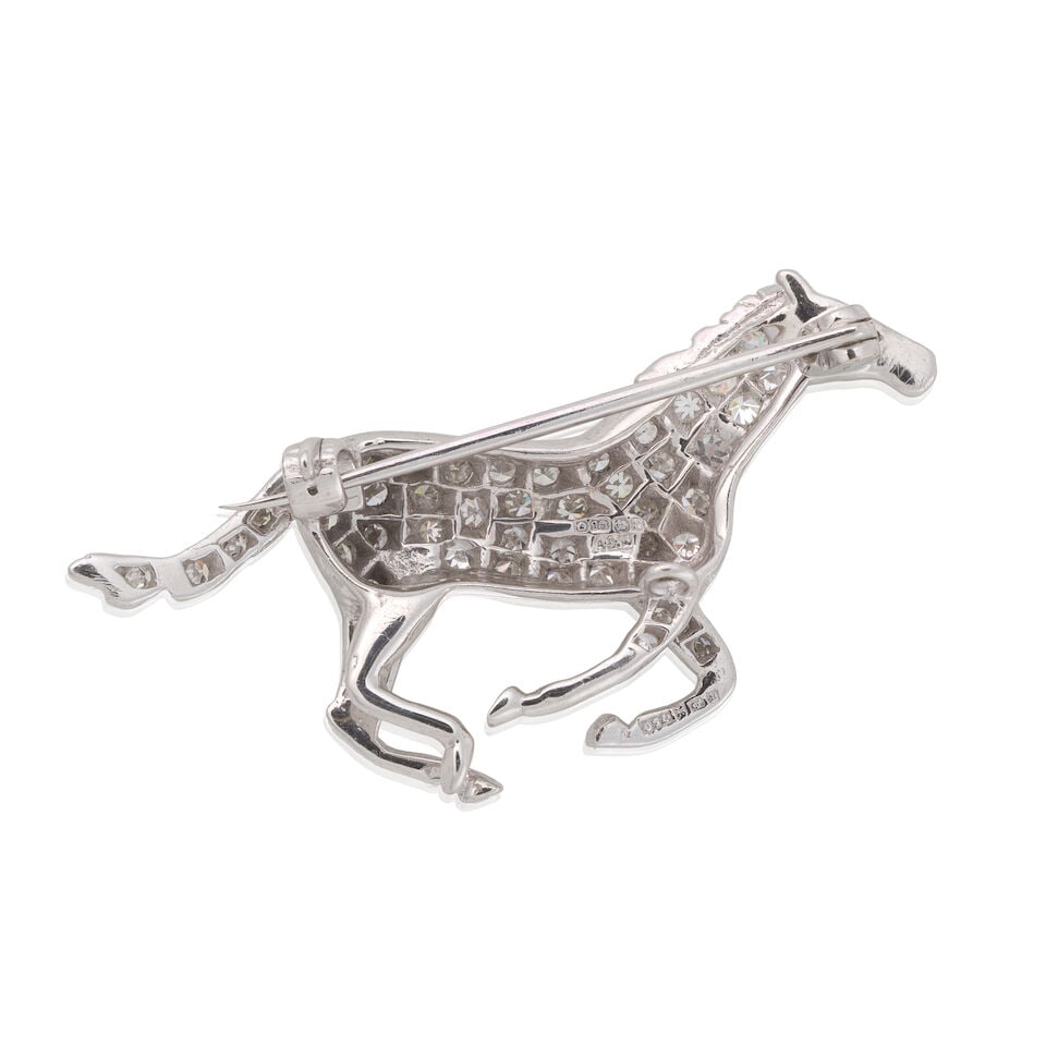 DIAMOND AND GEM-SET HORSE BROOCH, CIRCA 1969 - 2