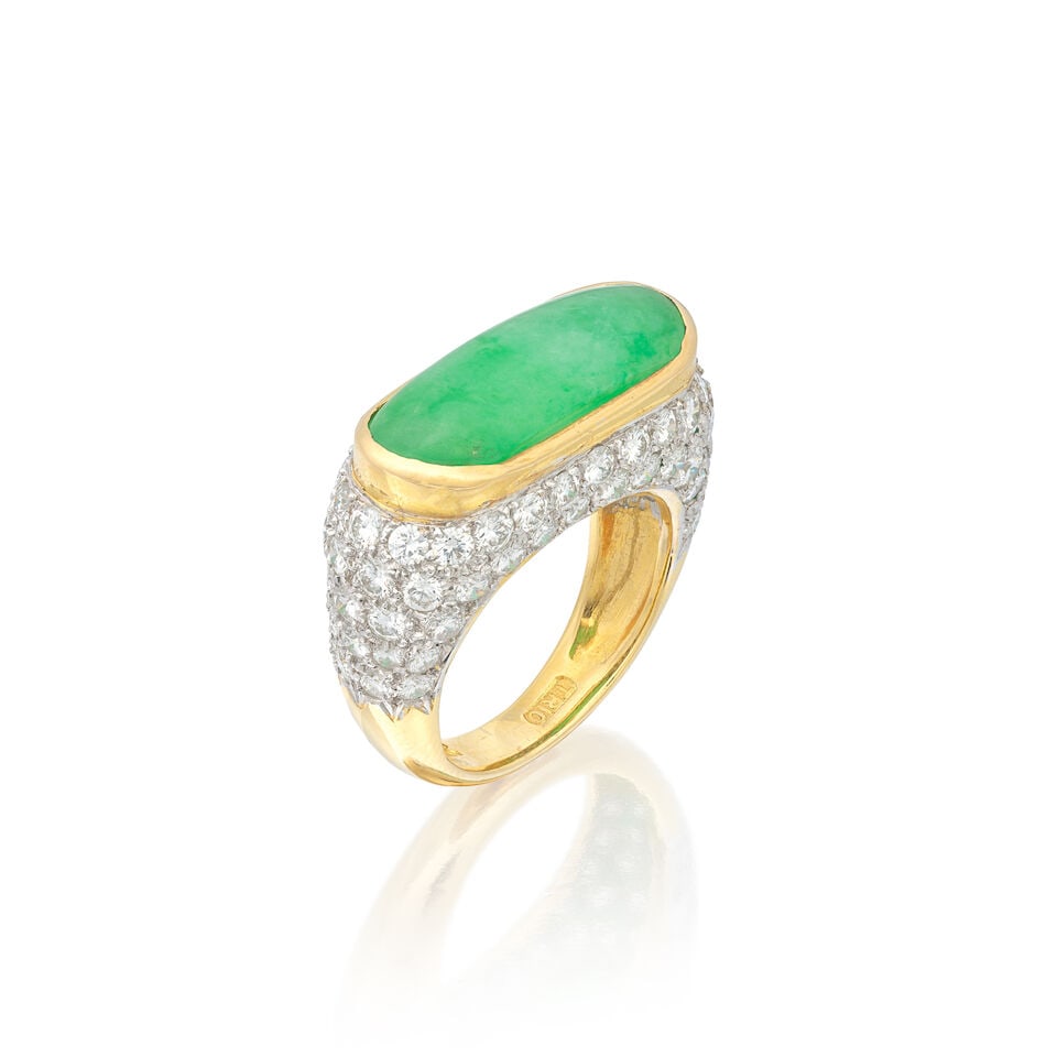 JADEITE AND DIAMOND RING (1 of 4)