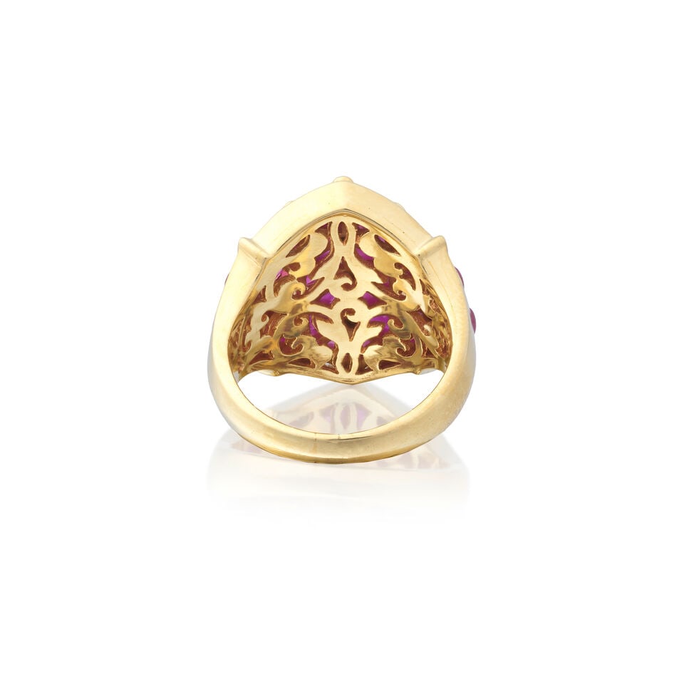RUBY AND DIAMOND DRESS RING - 2