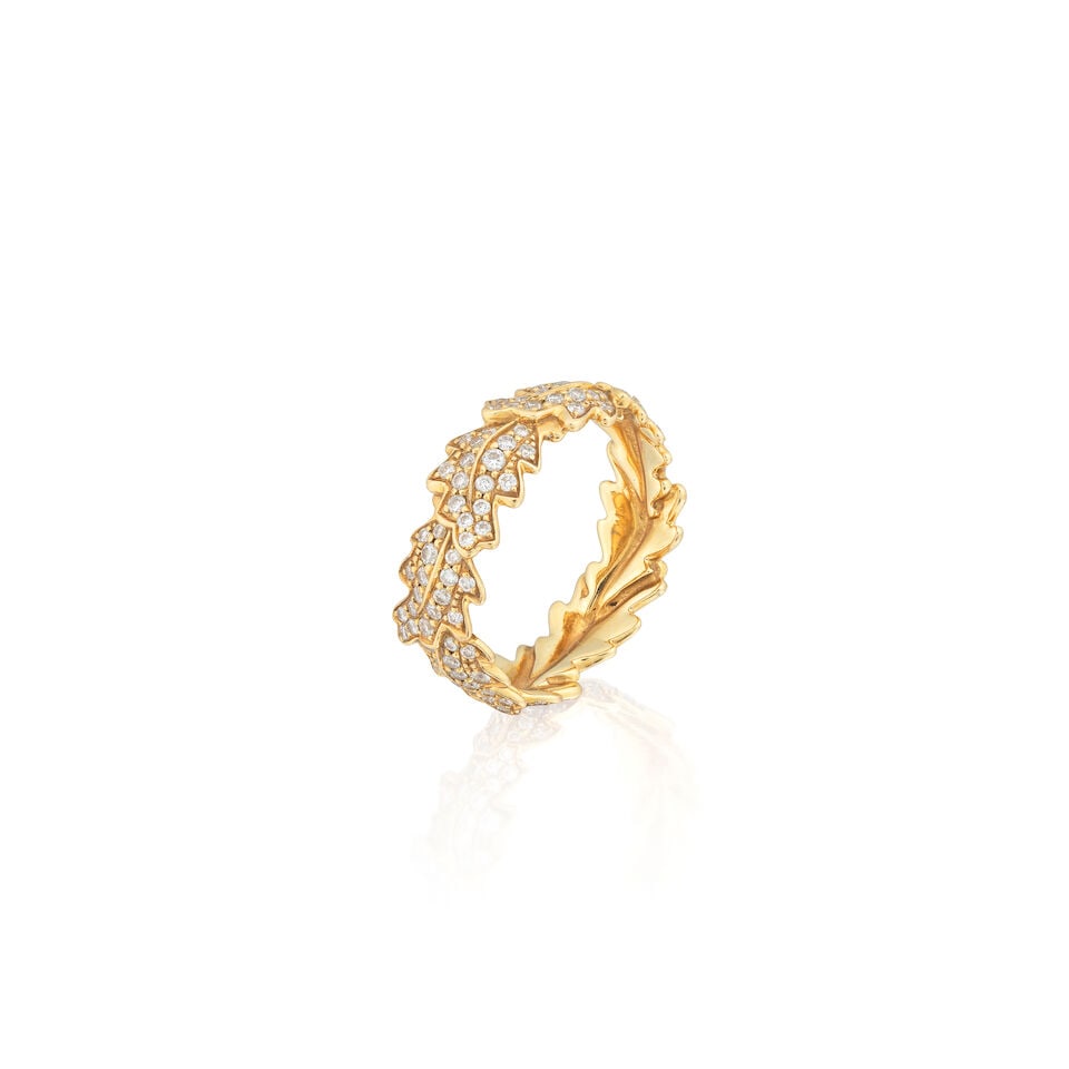 ASPREY: DIAMOND-SET 'WOODLAND OAK LEAF' RING, 2014 - 2
