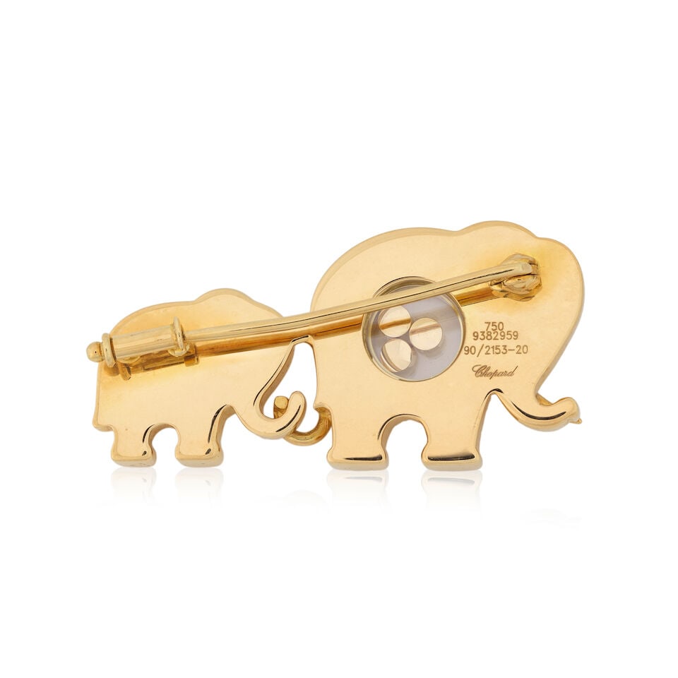 CHOPARD: DIAMOND-SET ELEPHANT 'HAPPY DIAMONDS' BROOCH - 2