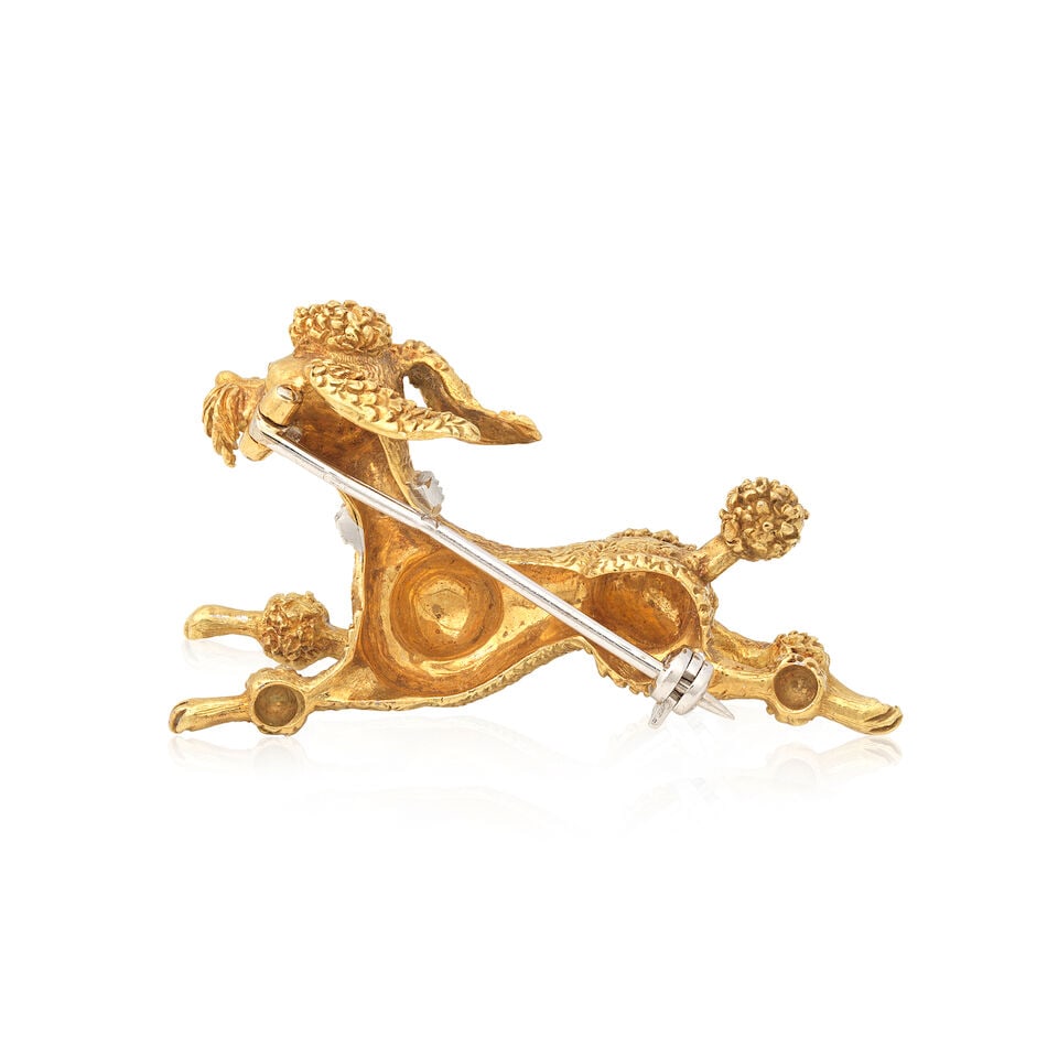 GEM-SET POODLE BROOCH - 2