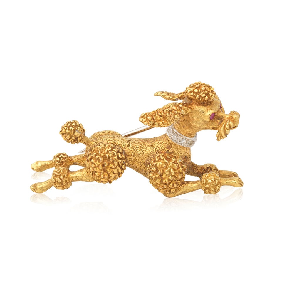 GEM-SET POODLE BROOCH - 3