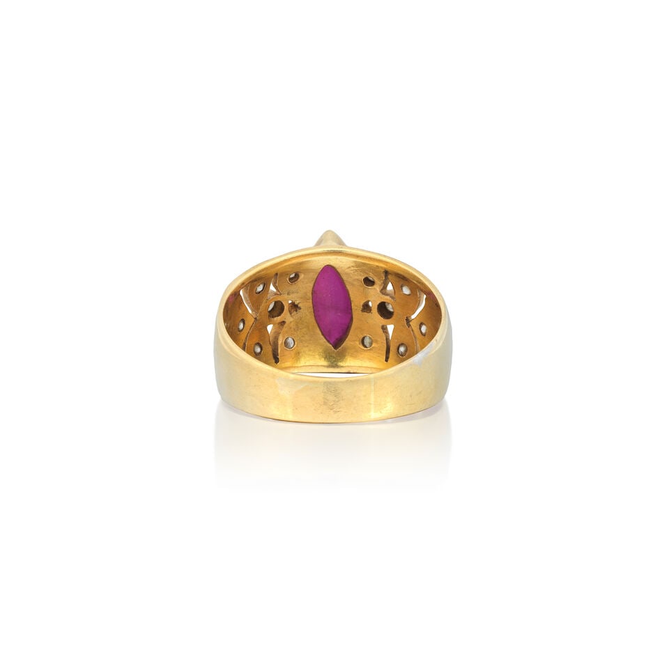 RUBY AND DIAMOND-SET DRESS RING - 2