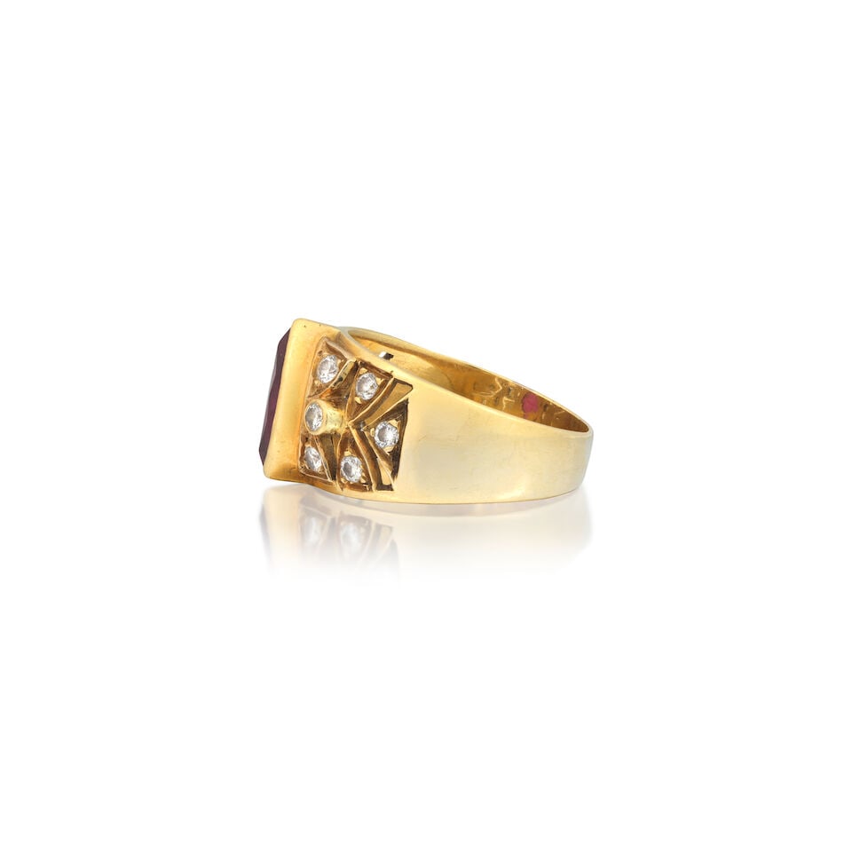 RUBY AND DIAMOND-SET DRESS RING - 3