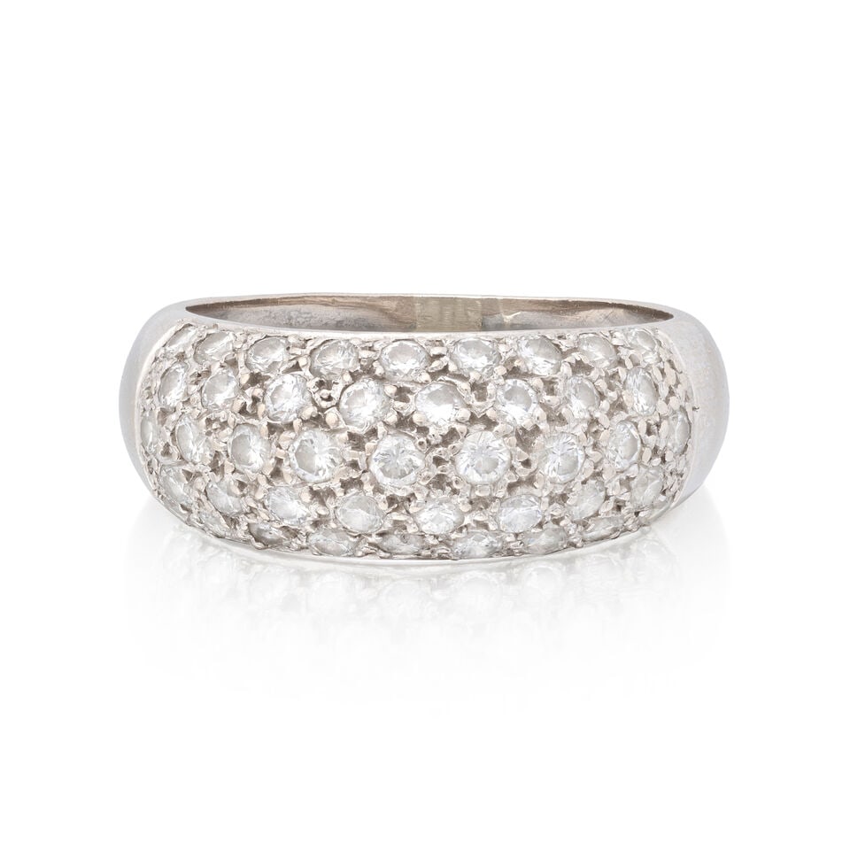 DIAMOND-SET BOMBÉ STYLE RING (1 of 3)