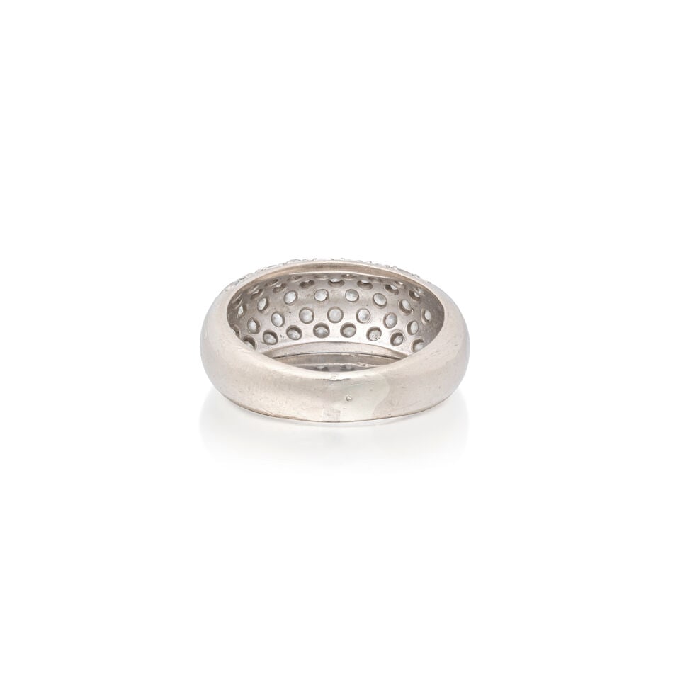 DIAMOND-SET BOMBÉ STYLE RING - 2