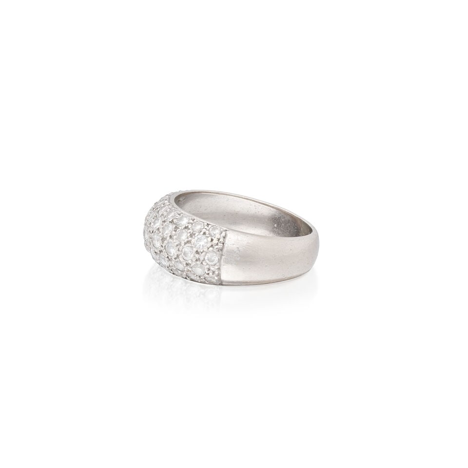 DIAMOND-SET BOMBÉ STYLE RING - 3