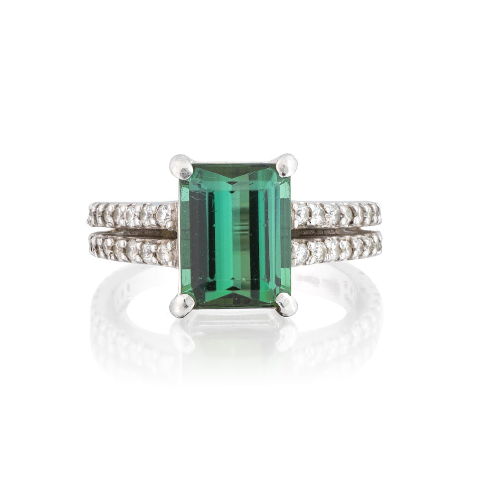 TOURMALINE AND DIAMOND RING (1 of 4)